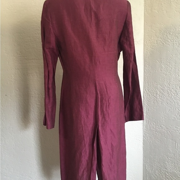 Caramelo dark magenta color one button duster Sz 42. Spain - Picture 7 of 9